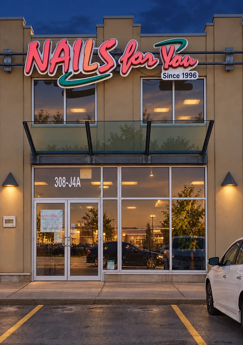 Nails For You Whitby storefront at 308 Taunton Road East